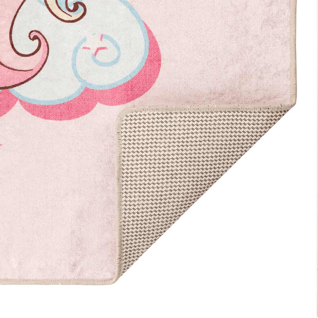 Tapete lavável infantil 160x230cm unicórnio rosa