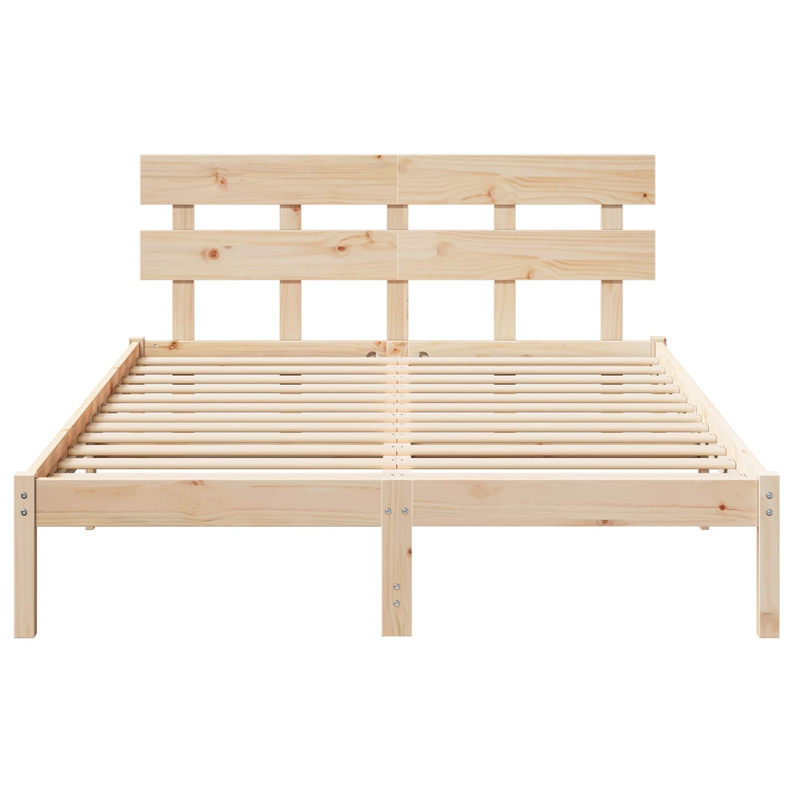 Estrutura da cama castanho 150 x 200 cm madeira de pinho maciça