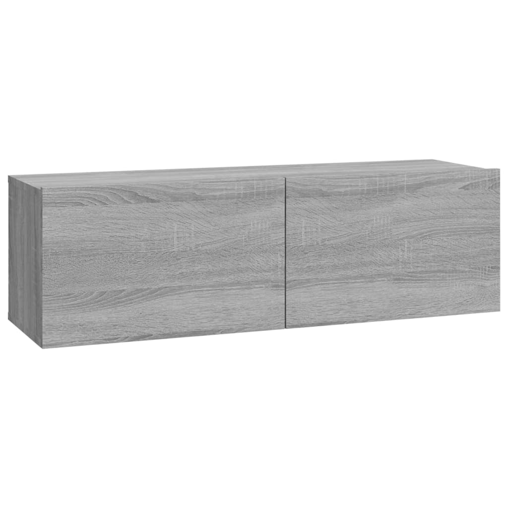 Conjunto móveis de TV 8 pcs madeira processada sonoma cinza