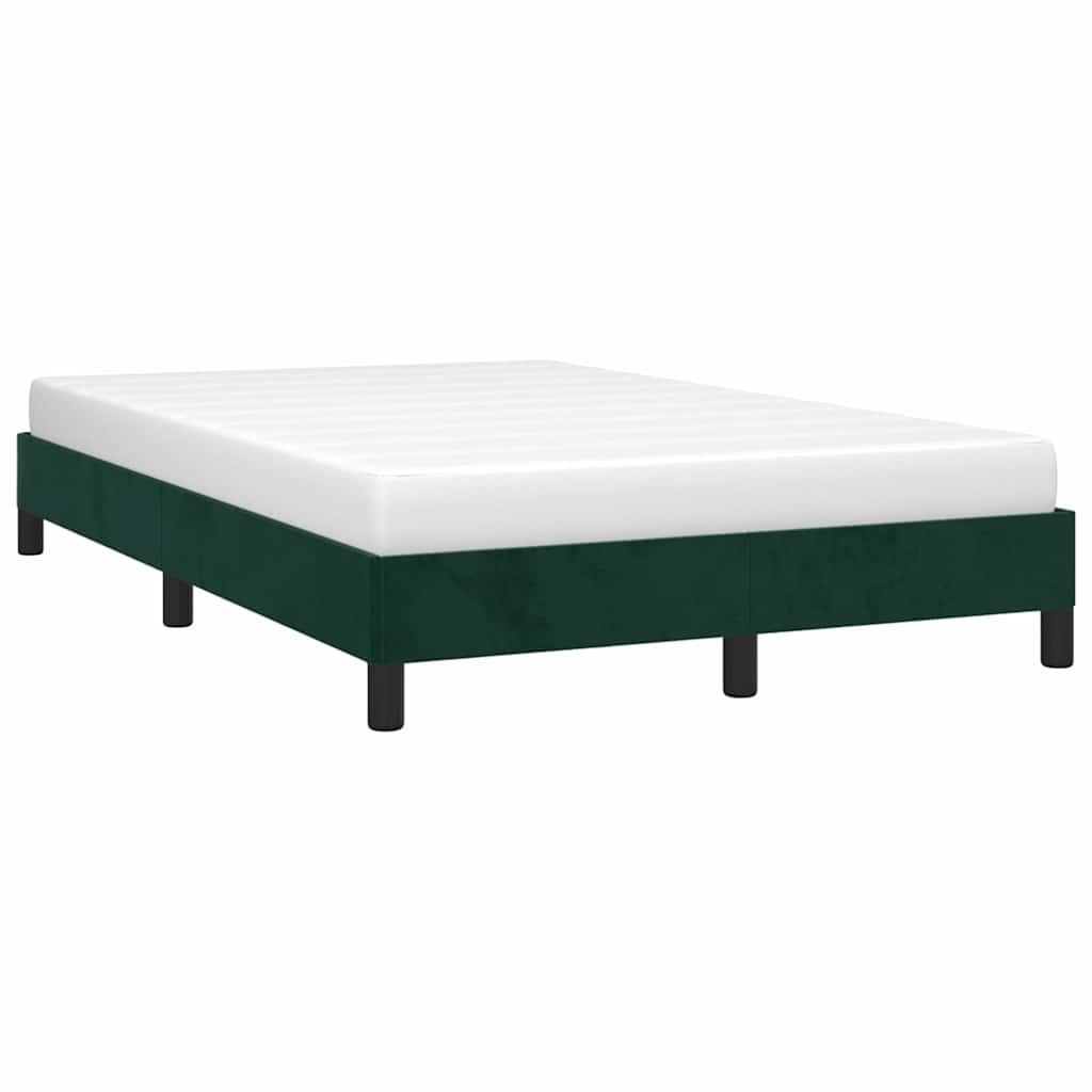 Estrutura de cama com colchão verde escuro 120x190 cm veludo