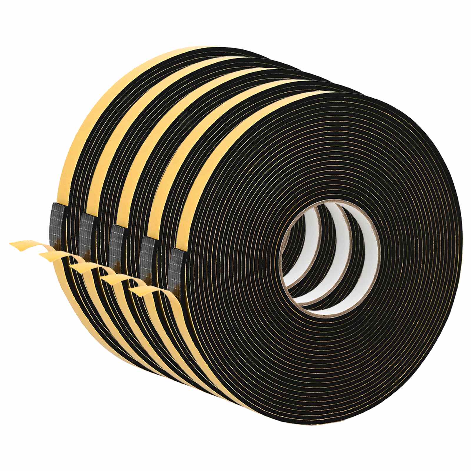 Fita de espuma autoadesiva 5 unid. preto 10mm x 10m espuma cr