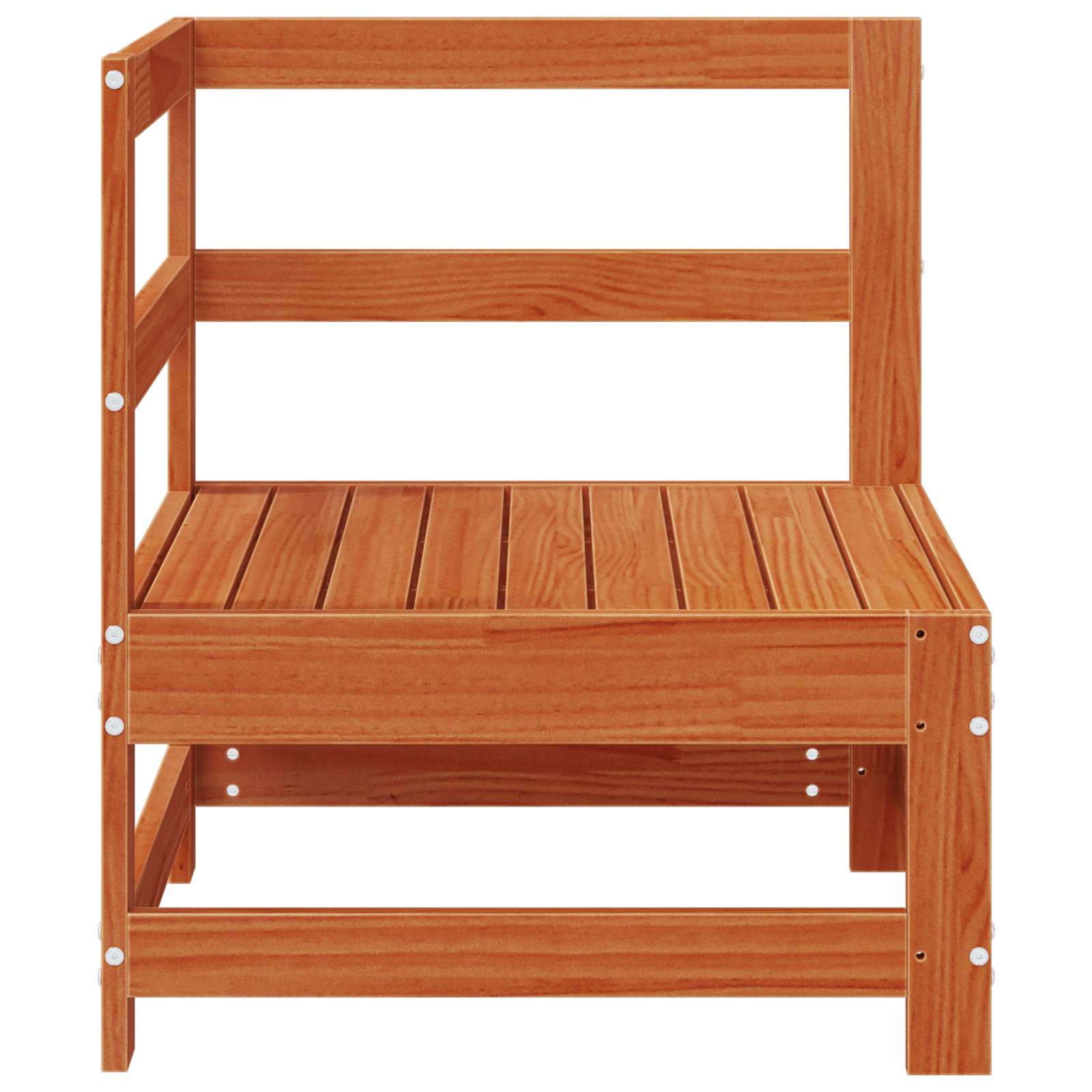 Sofá de canto para jardim madeira de pinho maciço castanho cera