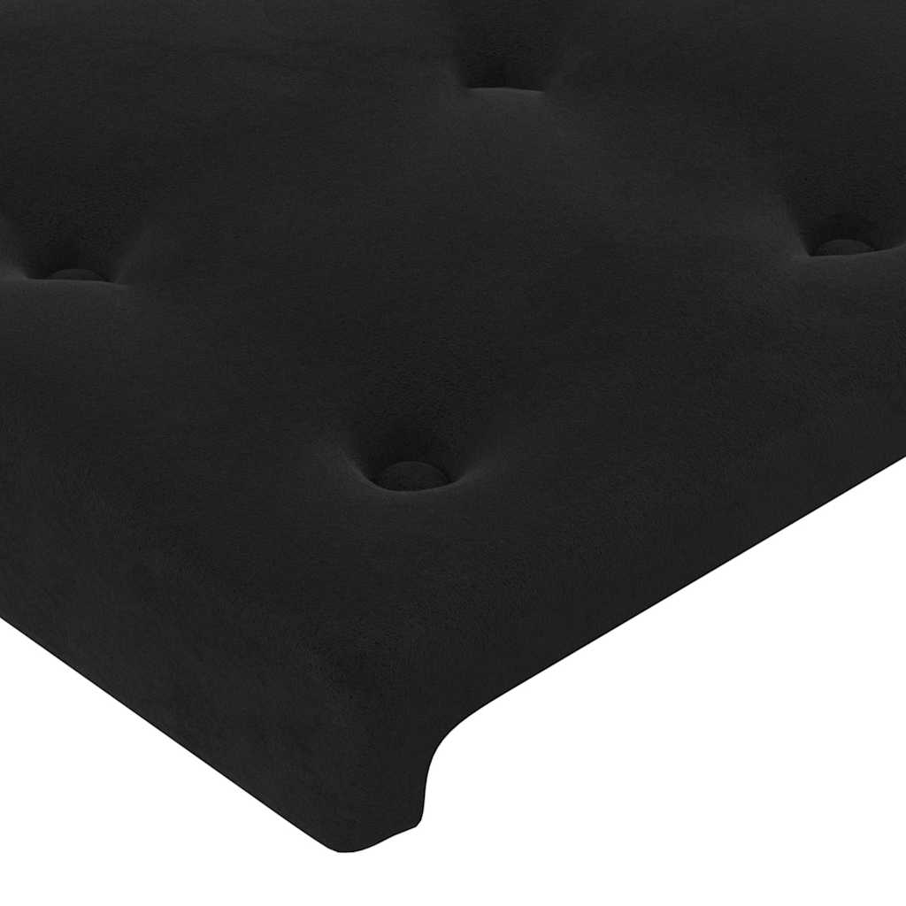 Cabeceira de cama veludo 90x5x78/88 cm preto