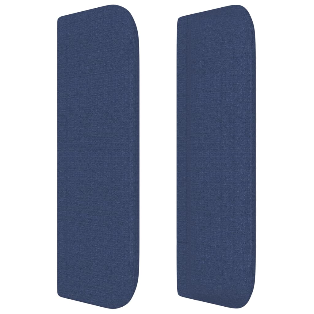 Cabeceira de cama c/ abas tecido 147x16x78/88 cm azul