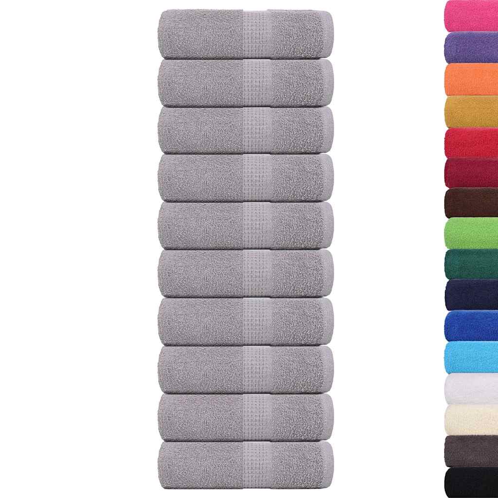 Toalhas de bidé frogn 10 pcs 30x50 cm 360 g/m² cinzento