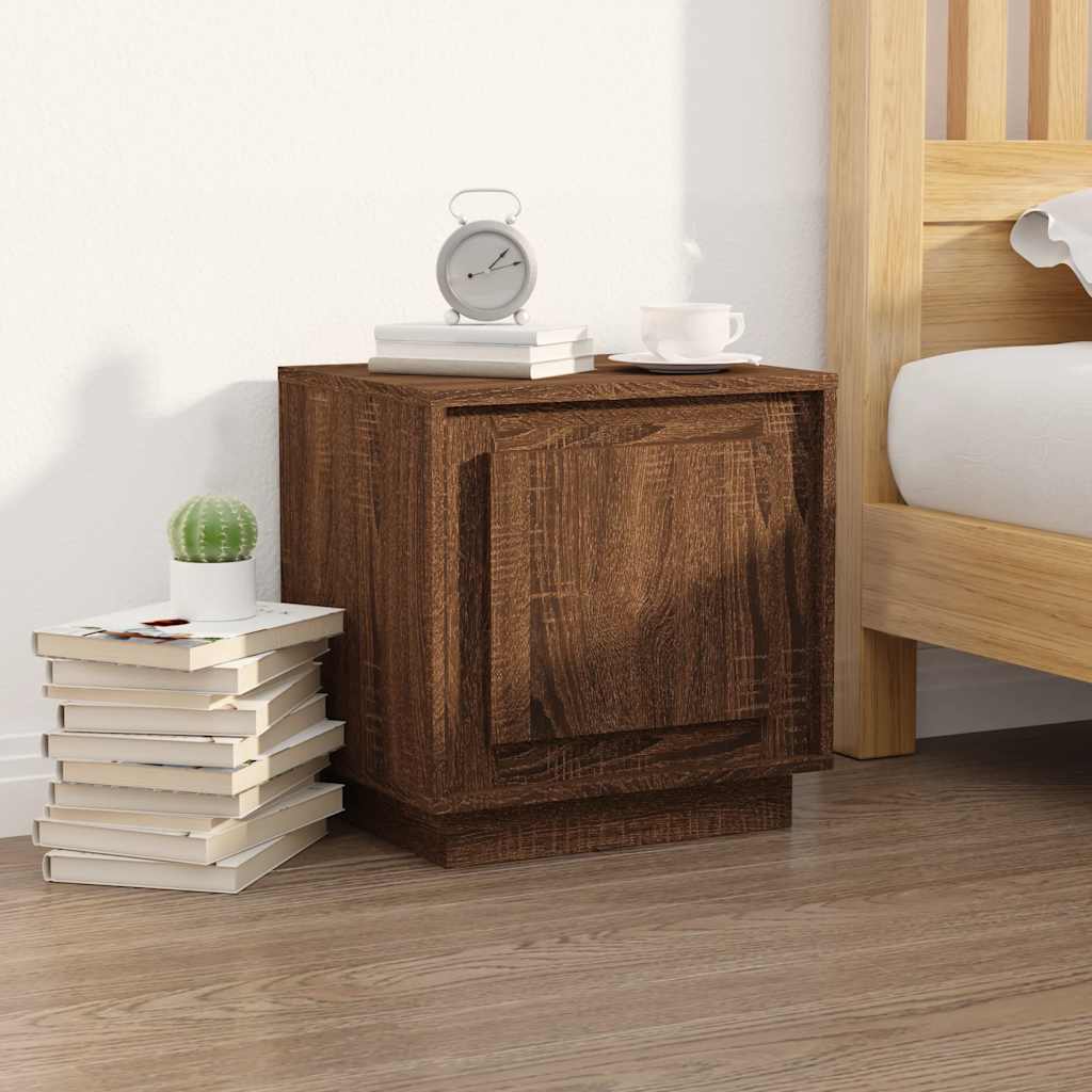 Mesas cabeceira 2 pcs 44x35x45 deriv. madeira carvalho castanho