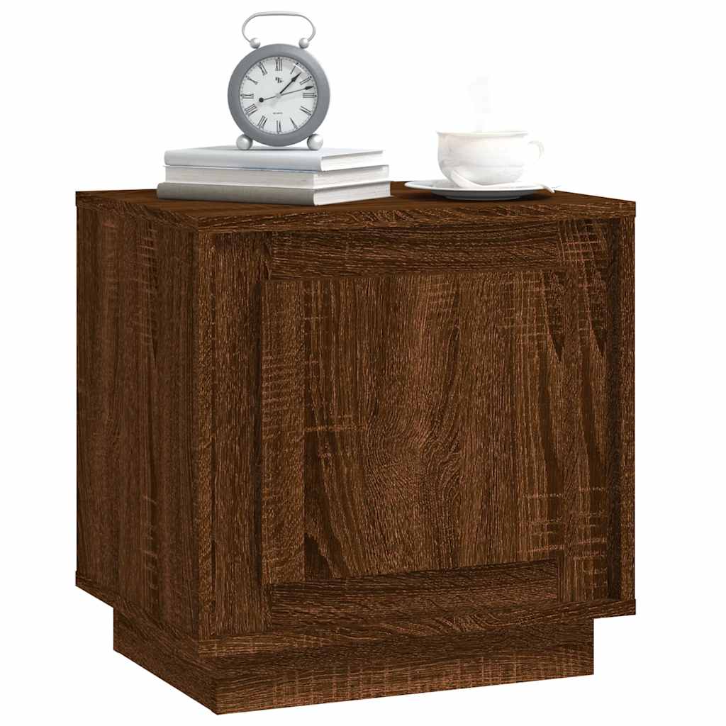 Mesas cabeceira 2 pcs 44x35x45 deriv. madeira carvalho castanho