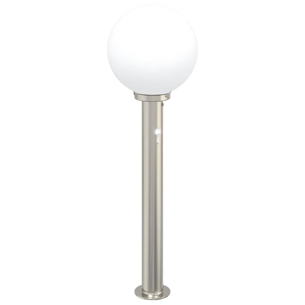 Luminárias de balizamento com sensor, 3 unidades, 80 cm, aço inoxidável, IP44