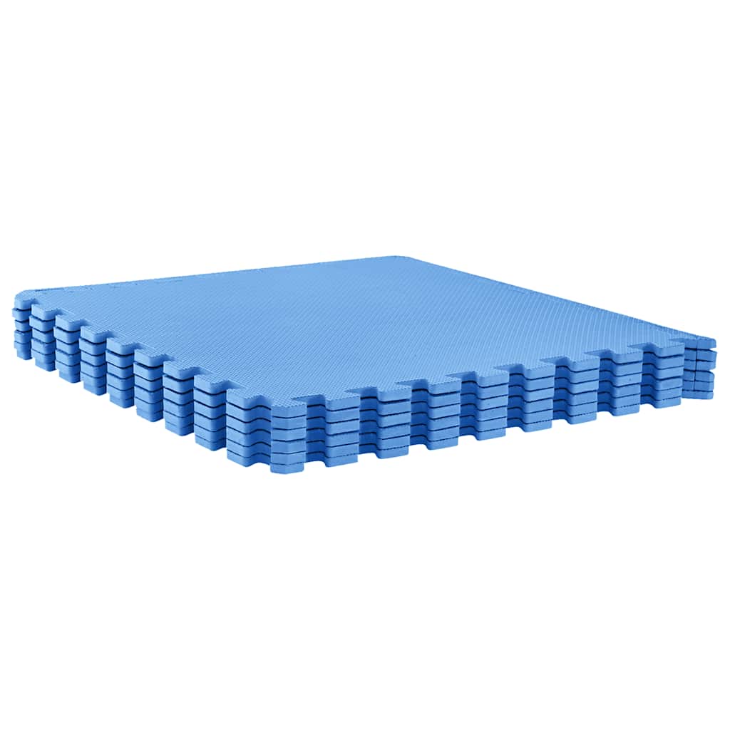 Tapetes de chão 24 pcs 8,64 ㎡ espuma de eva azul