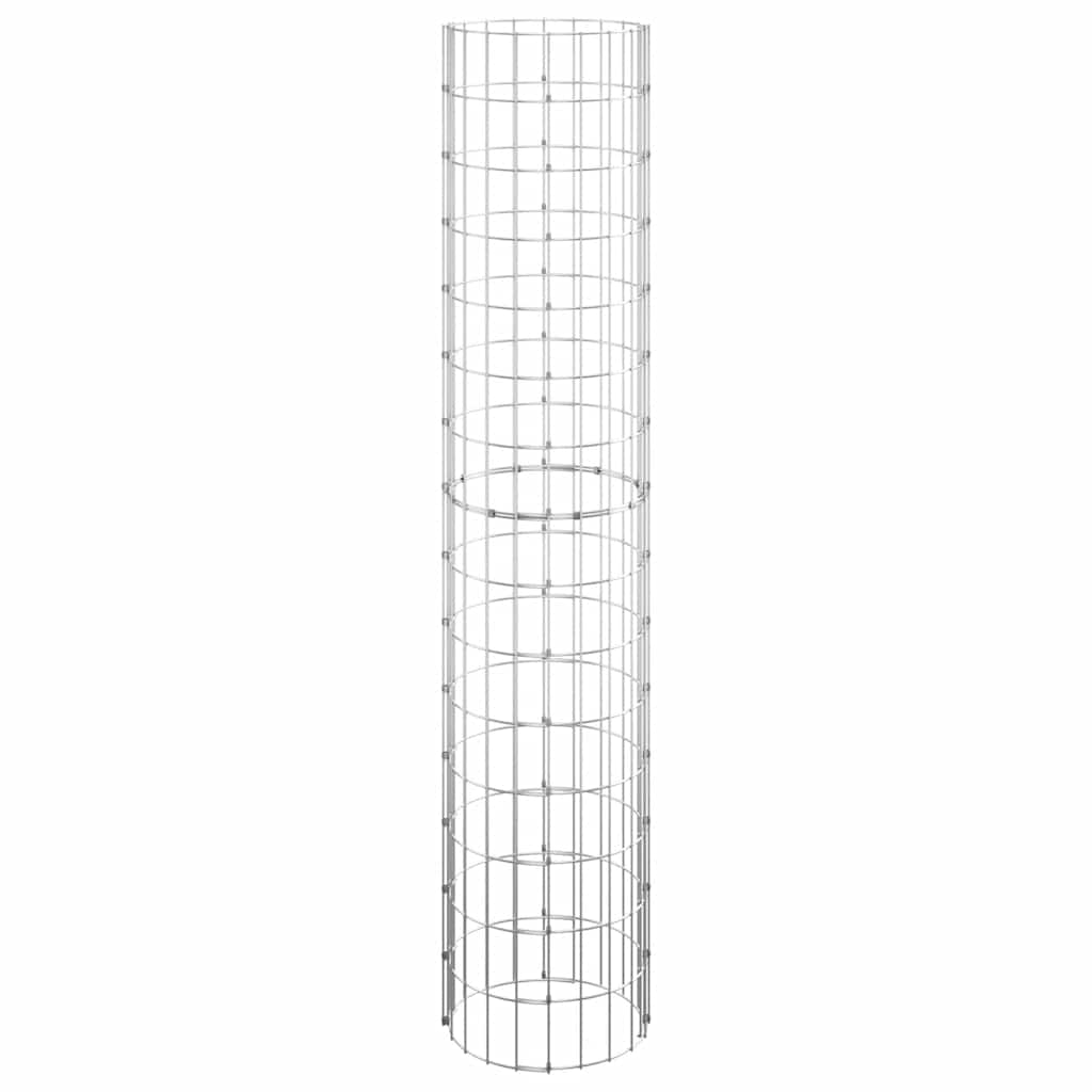 Canteiro elevado/cesto gabião em poste ø30x150 cm aço galvaniz.