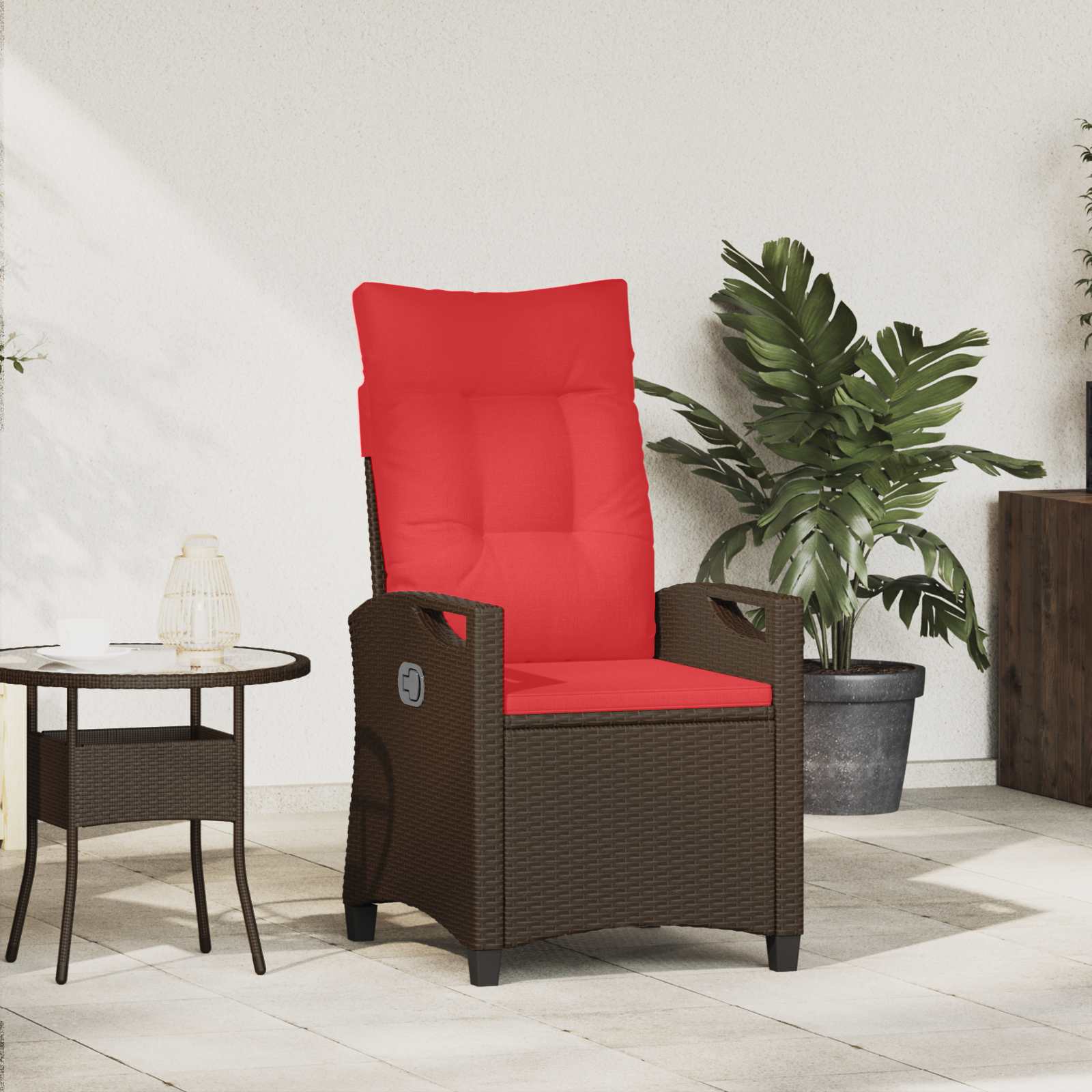 Cadeira de jardim reclinável 56 x 60 x 112 cm aço