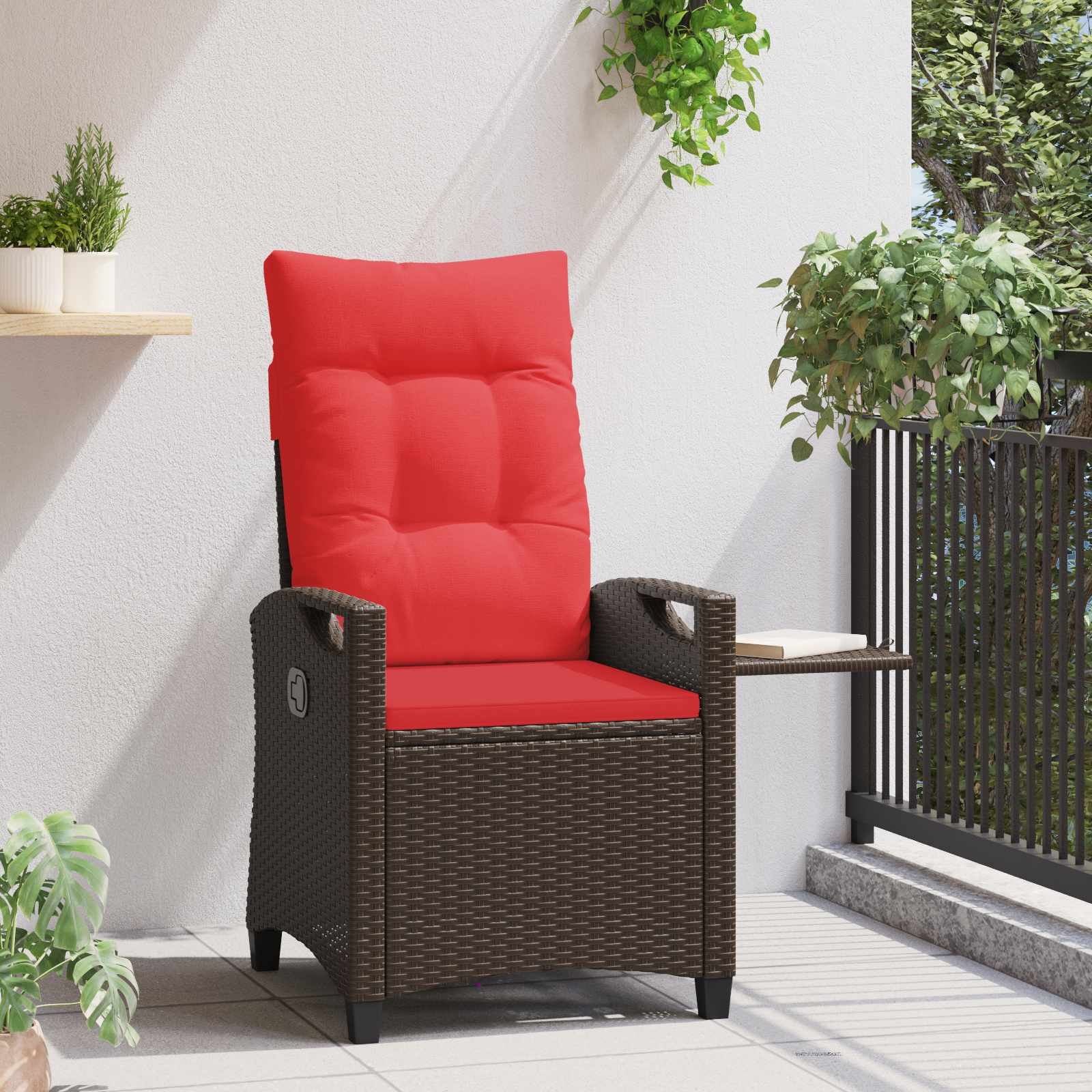 Cadeira de jardim reclinável 56 x 60 x 112 cm aço