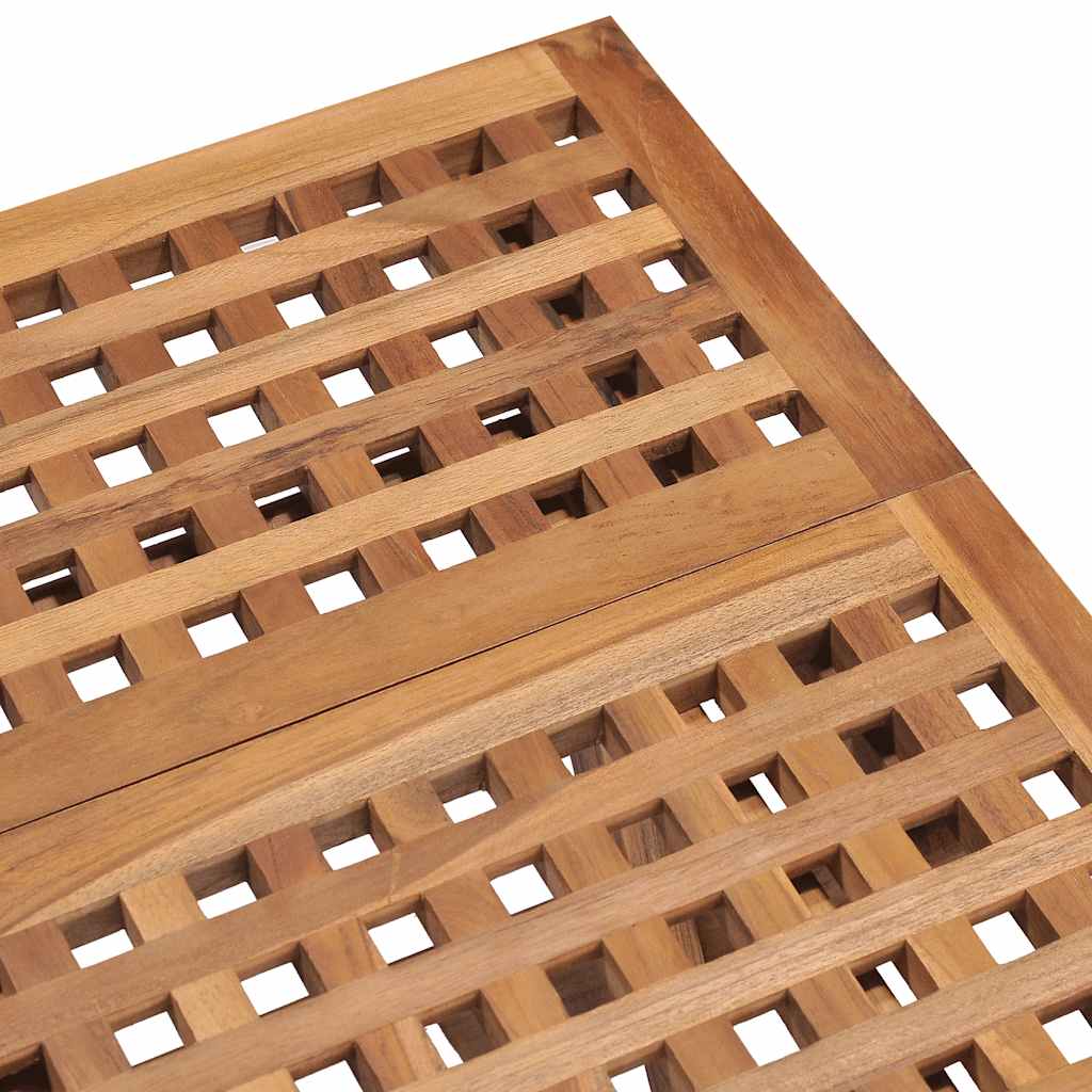 3 Pcs conjunto jantar dobrável p/ exterior madeira teca maciça
