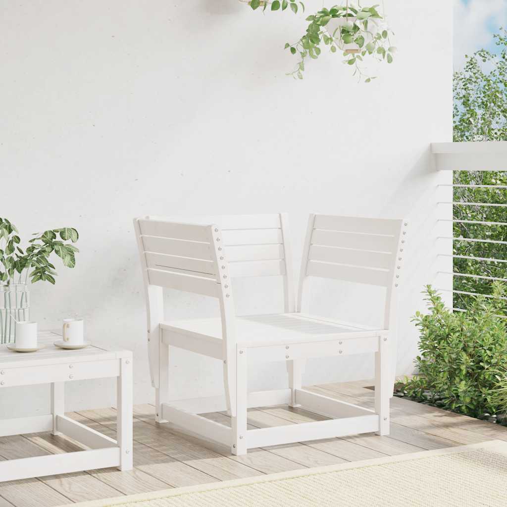 Cadeira de jardim madeira de pinho maciça branco