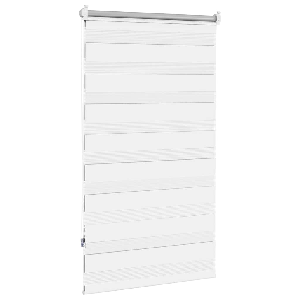 Persiana zebra 70,9x120 cm, largura do tecido 66,7 cm, branca