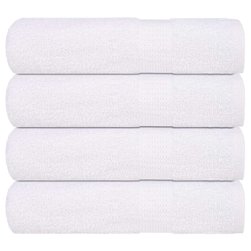 Toalhas de mãos frogn 4 pcs 50x100 cm 360 g/m² branco