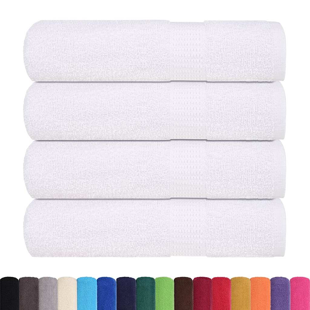 Toalhas de mãos frogn 4 pcs 50x100 cm 360 g/m² branco