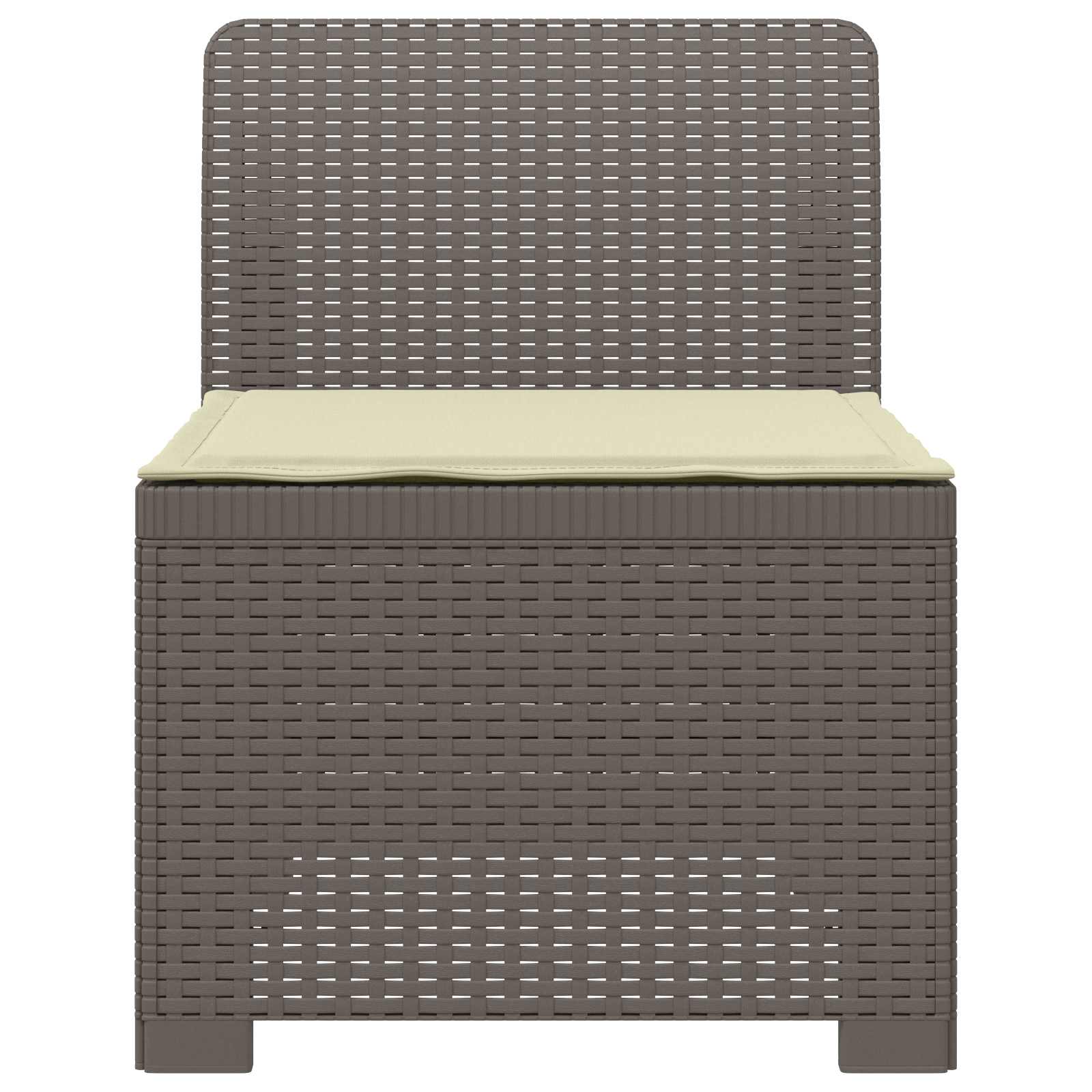Sofá de jardim 1 lugar com almofada look rattan PP