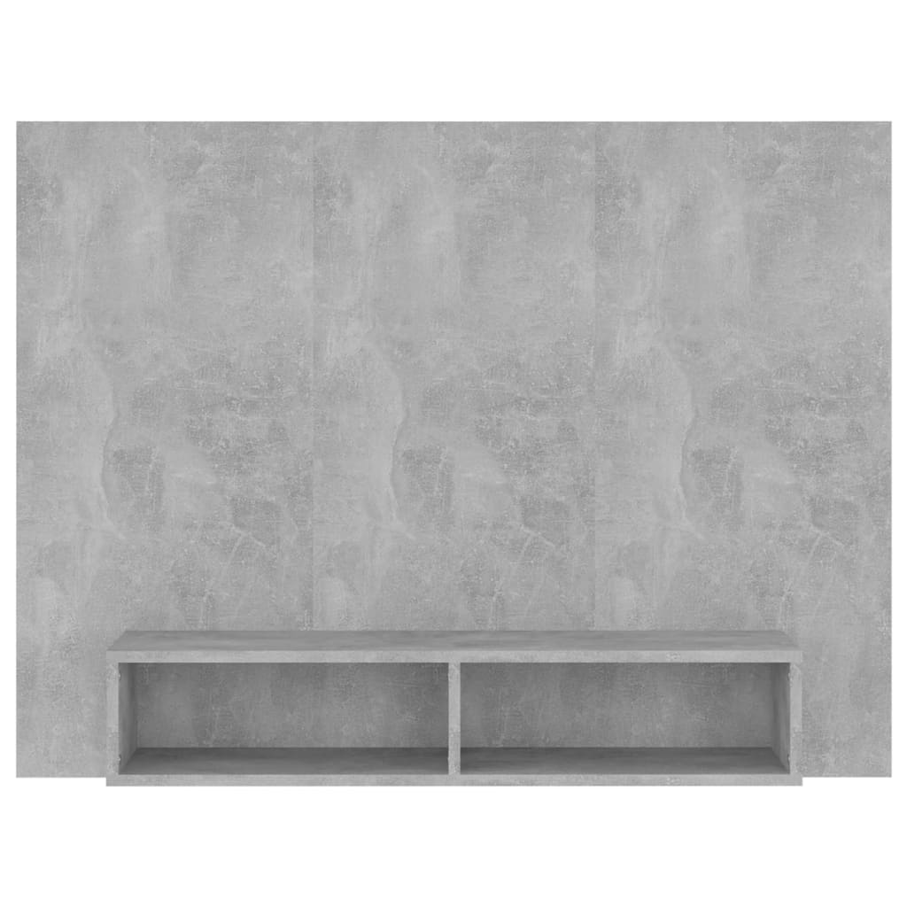 Armário parede p/ TV 120x23,5x90cm deriv. madeira cinza cimento