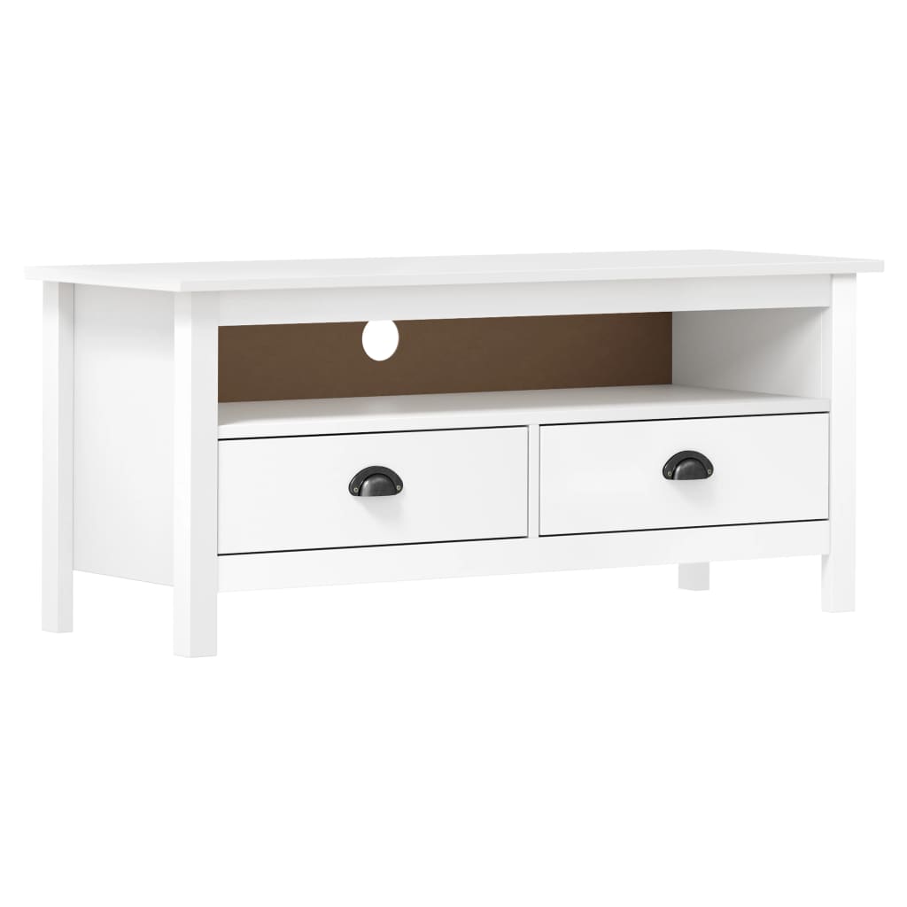 Móvel de TV hill 110x40x47 cm pinho maciço branco