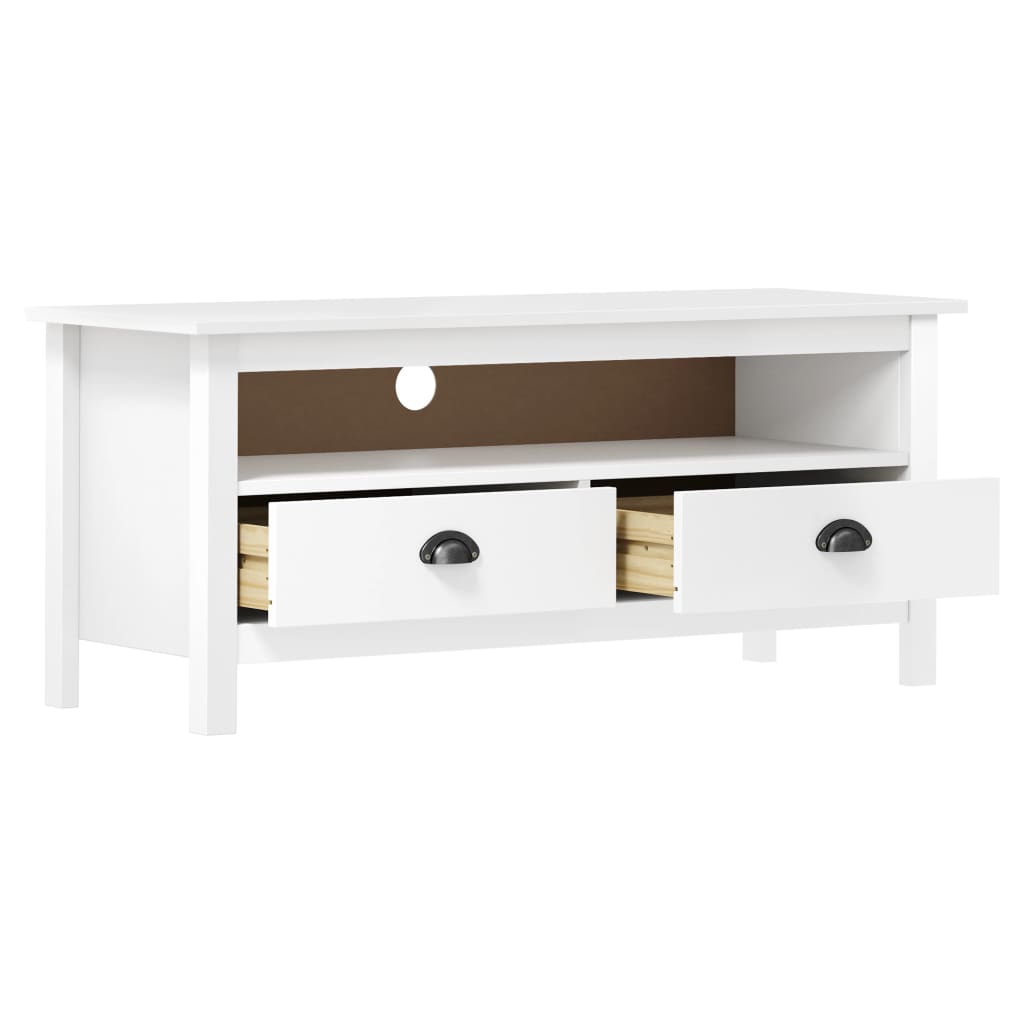 Móvel de TV hill 110x40x47 cm pinho maciço branco