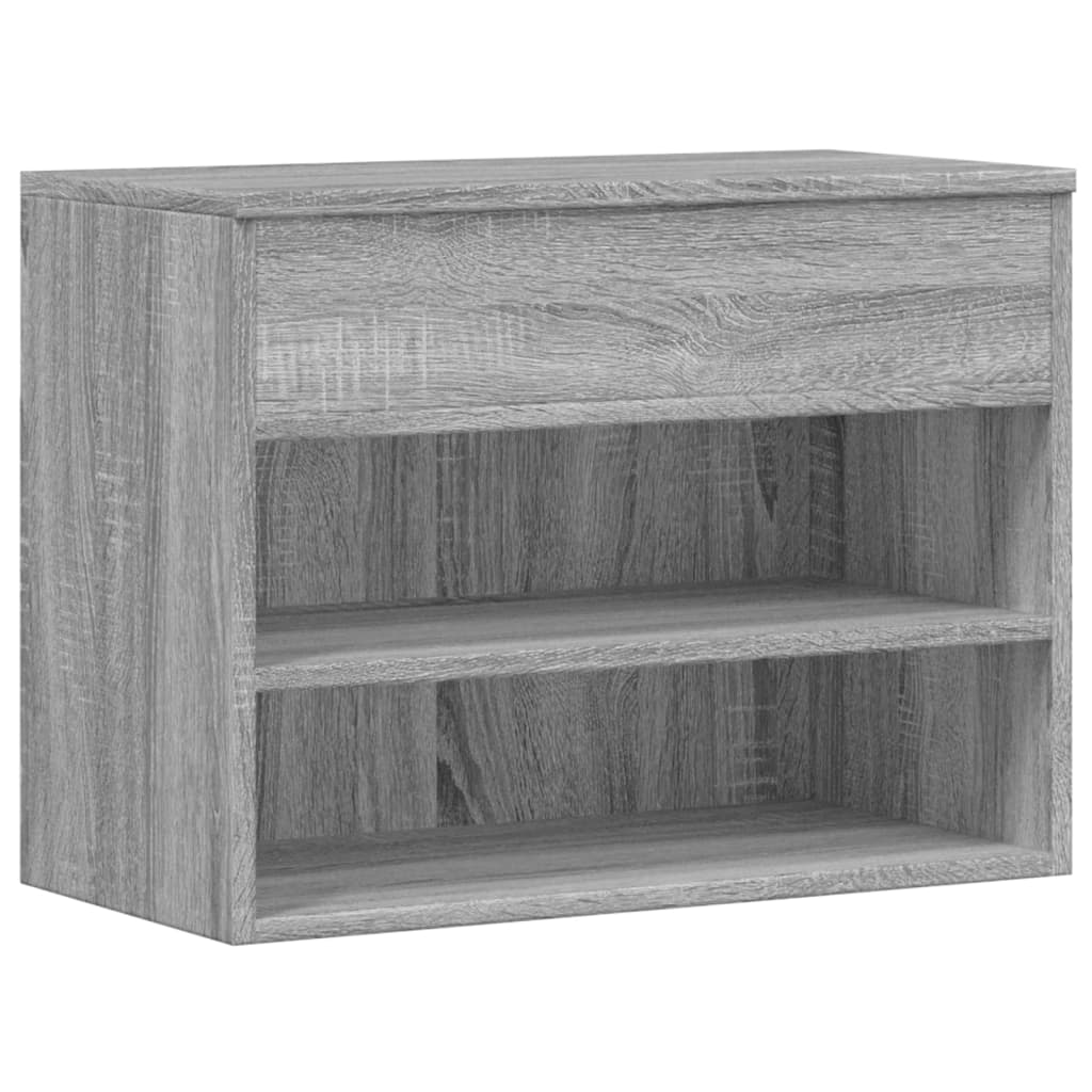 Banco sapateira 60x30x45cm derivados de madeira cinzento sonoma