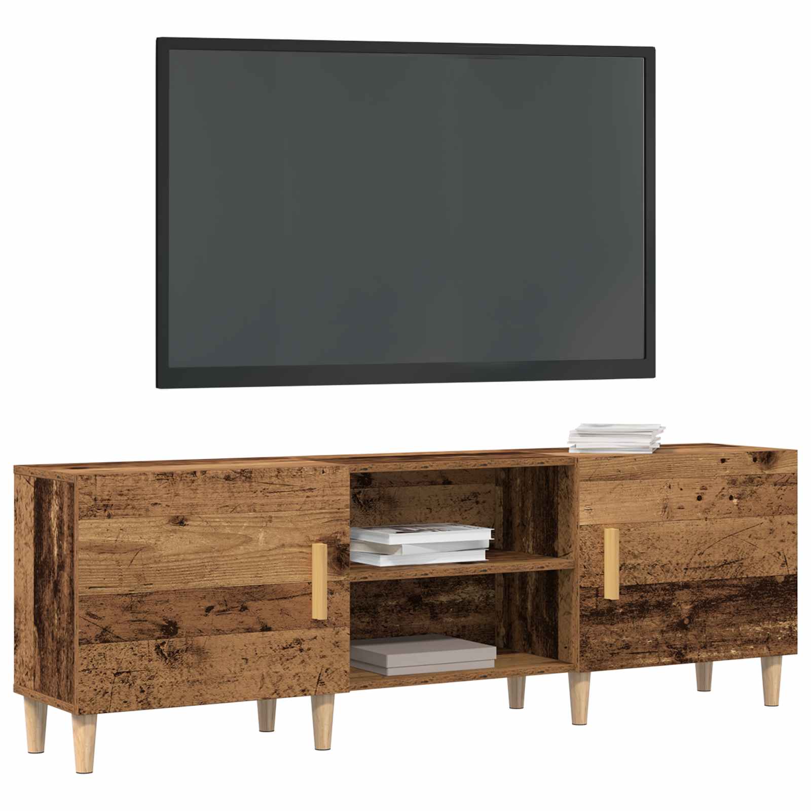 Gabinete para TV 150 x 30 x 50 cm madeira antiga