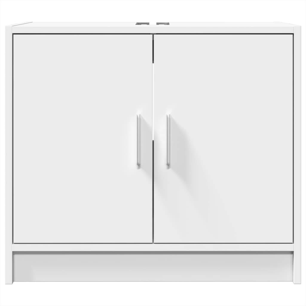 Armário de lavatório 63x29x55 cm derivados de madeira branco