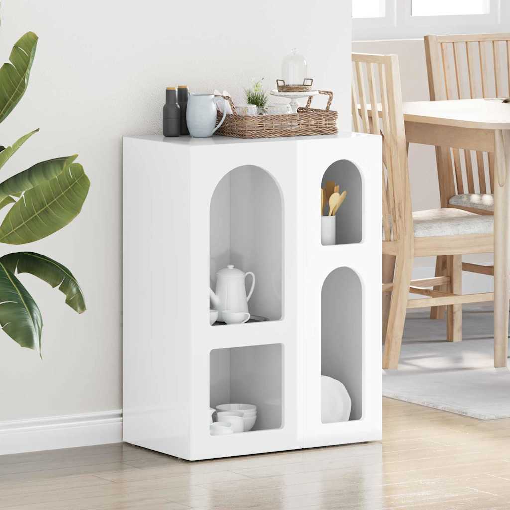 Buffet elst branco brilhante 59 x 35 x 80.5 cm