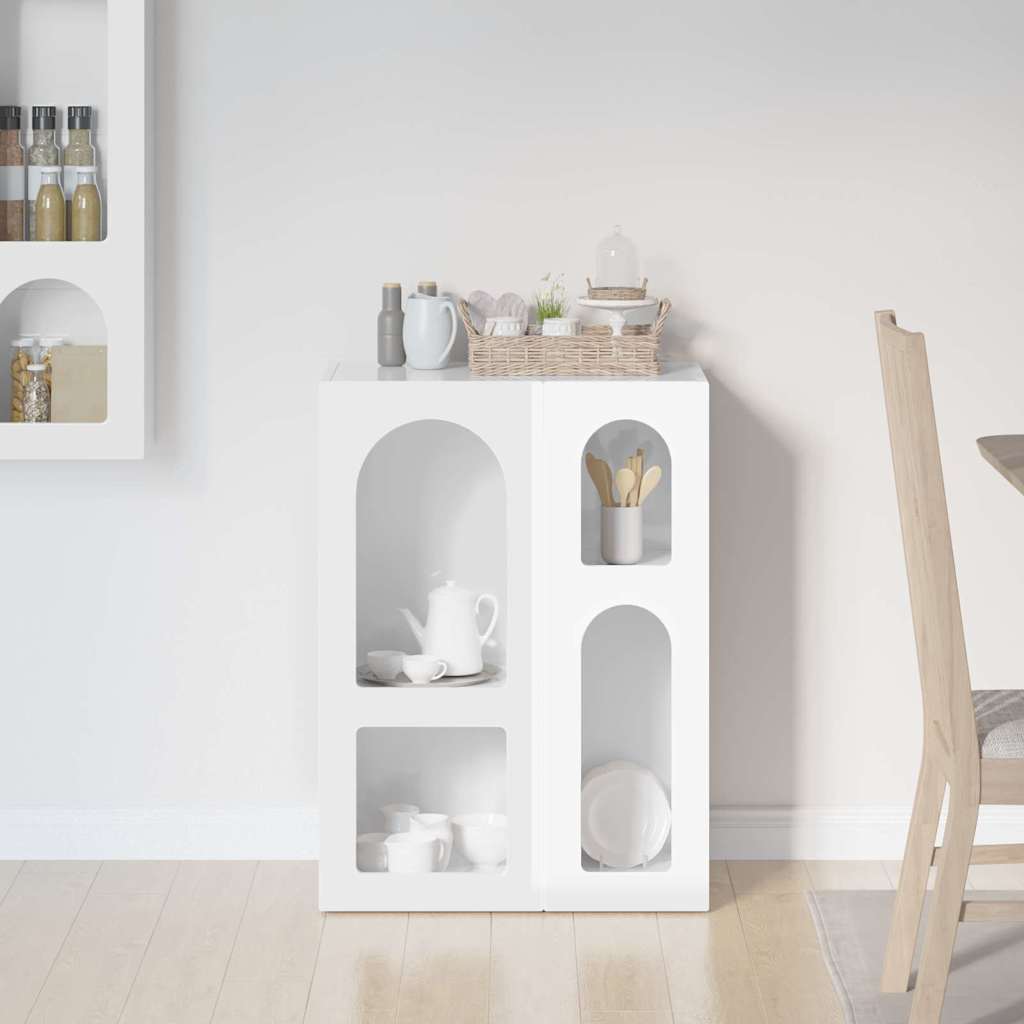 Buffet elst branco brilhante 59 x 35 x 80.5 cm