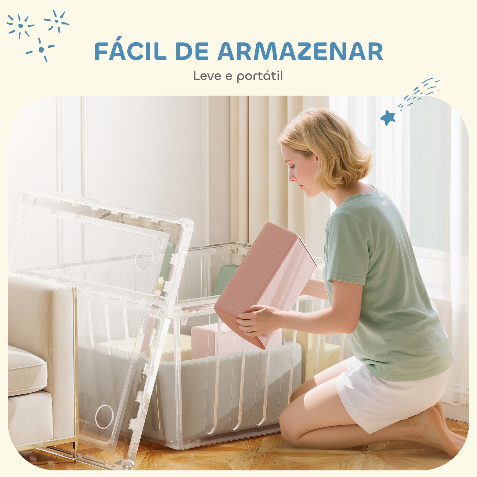 Conjunto de 7 blocos de espuma para crianças blocos de psicomotricidade com capas de veludo laváveis multicolor