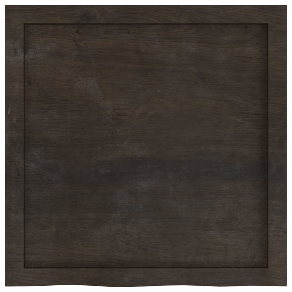 Tampo de mesa 60x60x(2-6) cm carvalho tratado castanho-escuro