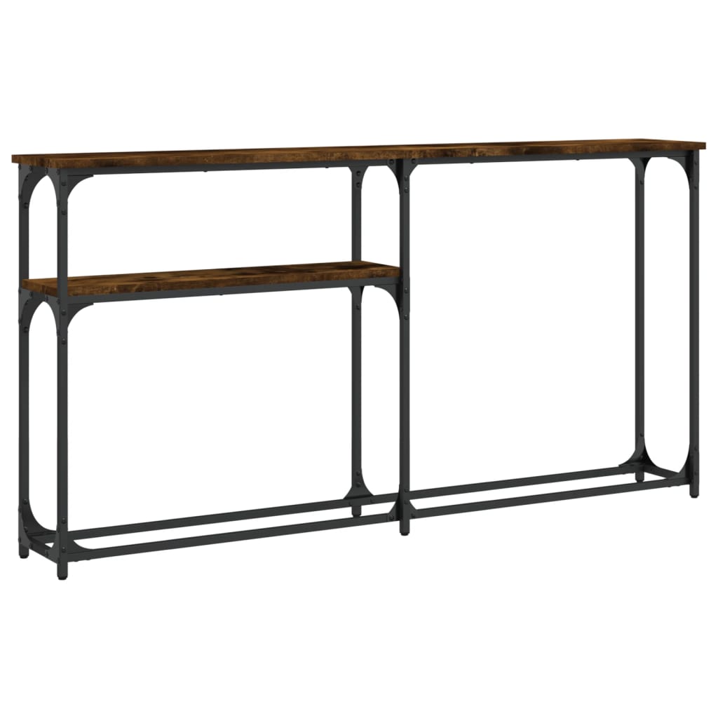 Mesa consola 145x22,5x75cm derivados de madeira carvalho fumado