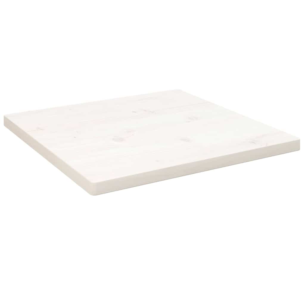 Tampo de mesa quadrado 40x40x2,5 cm pinho maciço branco