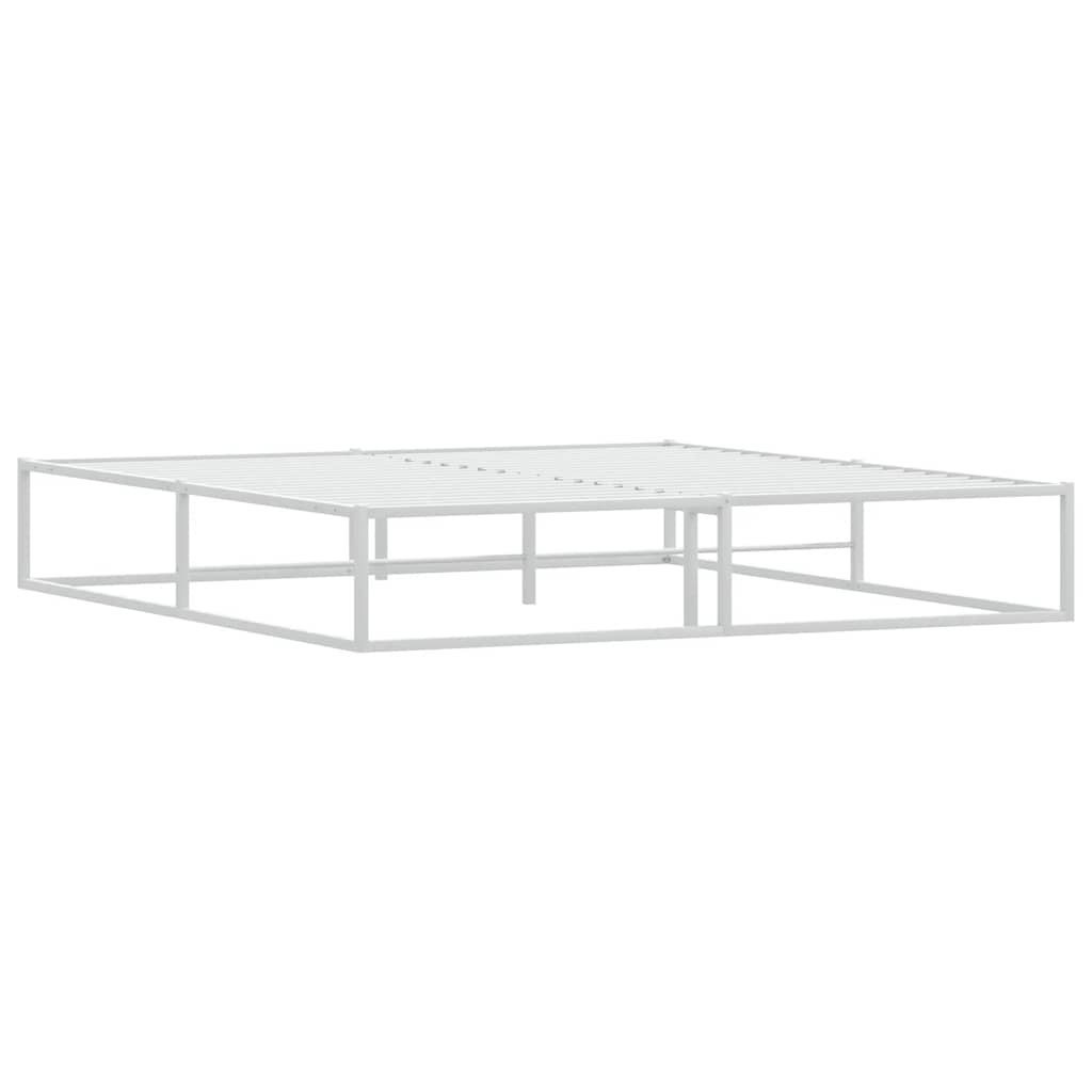 Estrutura de cama sem colchão branco 180x200 cm metal