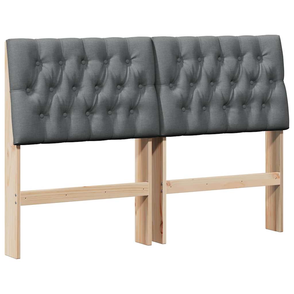 Cabeceira estofada cinza escuro 150 cm