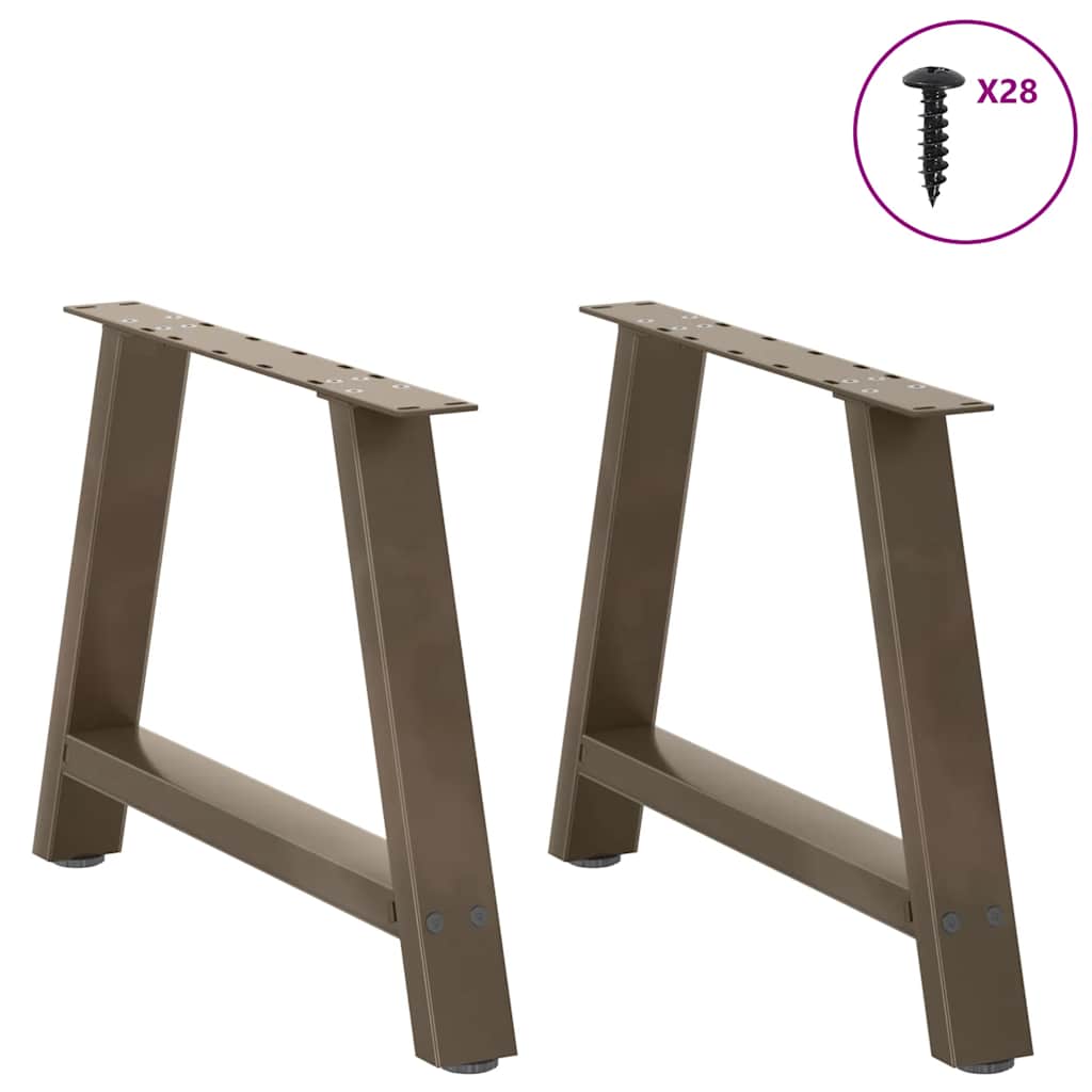 Pés para mesa de centro em formato a, 2 peças, 70x (42-43) cm, aço