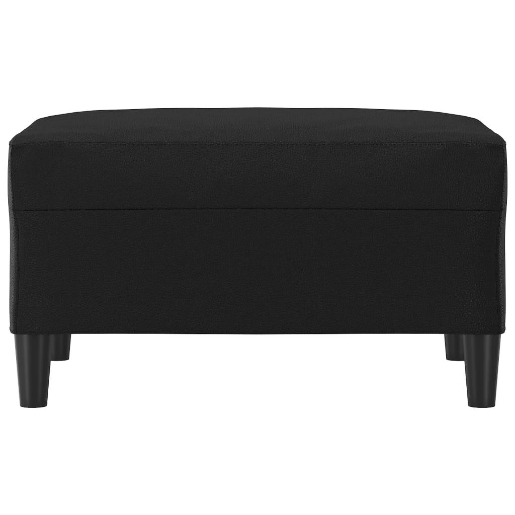 Apoio de pés 70x55x41 cm couro artificial preto