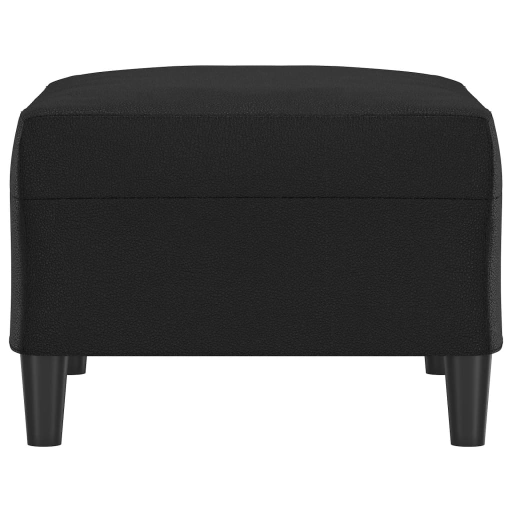 Apoio de pés 70x55x41 cm couro artificial preto