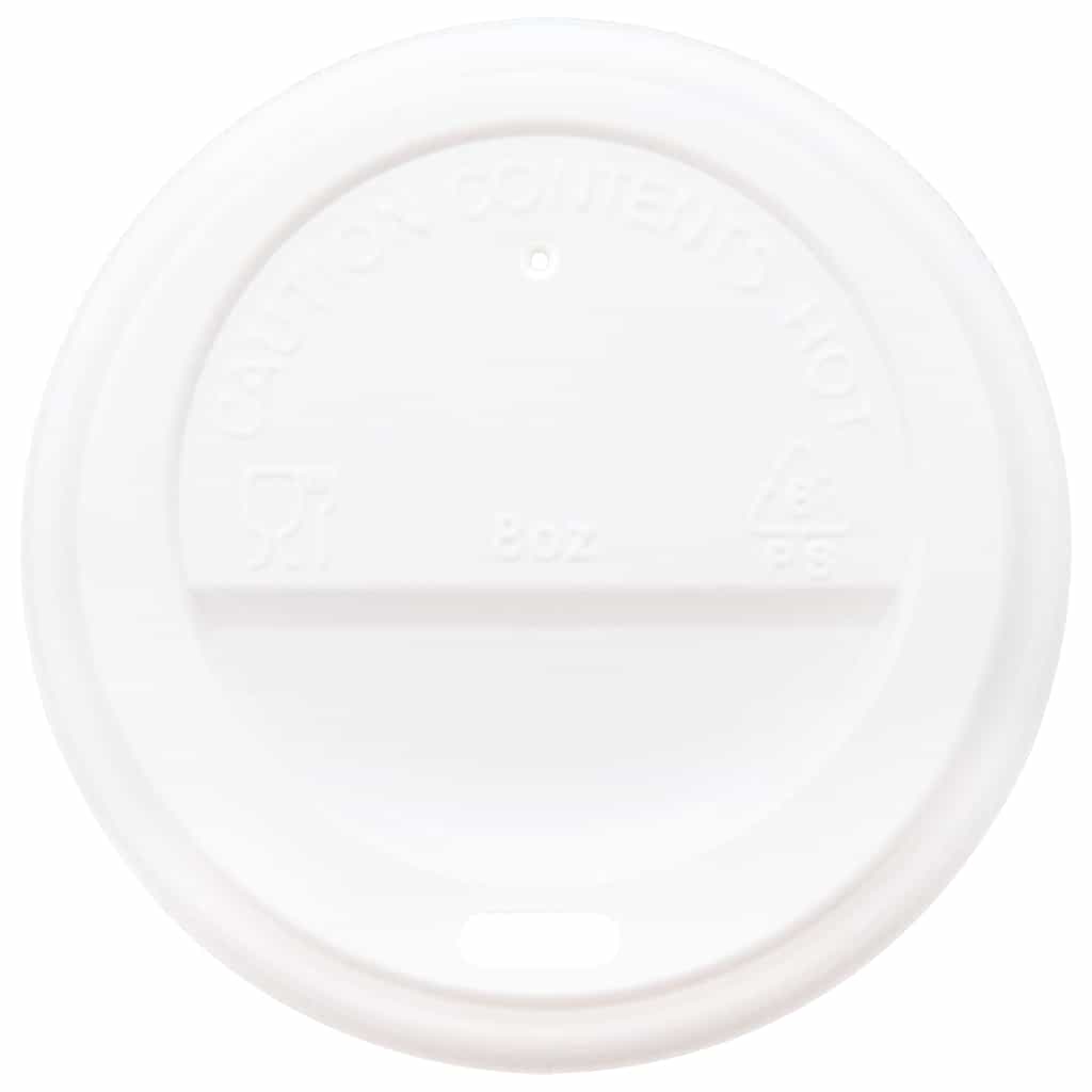 Tampas para copos café papel ø80 mm 8oz 1000 un plástico branco