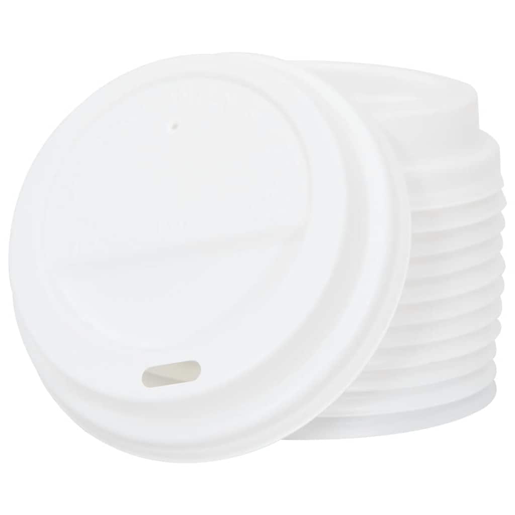 Tampas para copos café papel ø80 mm 8oz 1000 un plástico branco
