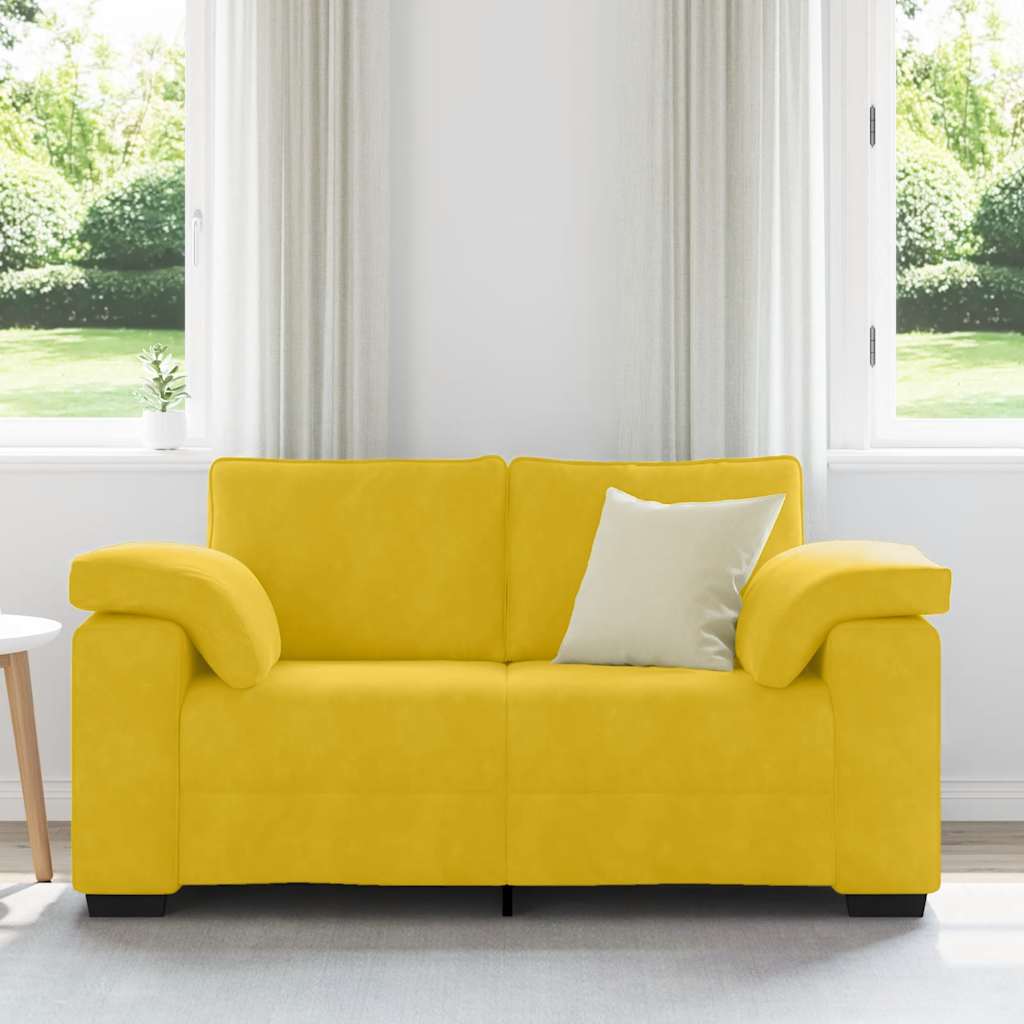 Sofá-luvas 160x77x82 cm veludo amarelo