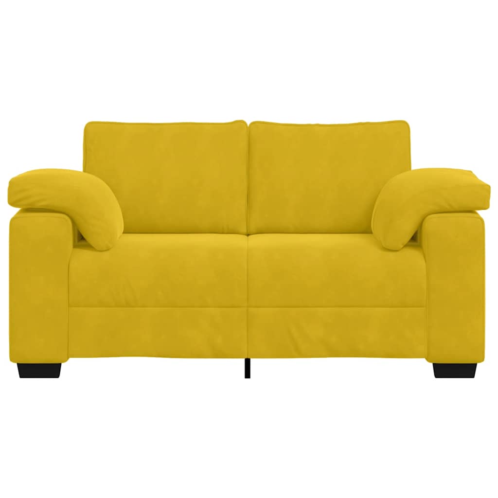 Sofá-luvas 160x77x82 cm veludo amarelo