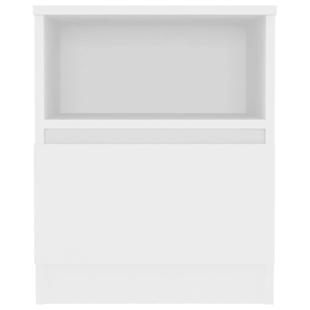 Mesas de cabeceira 2pcs 40x40x50 cm derivados de madeira branco