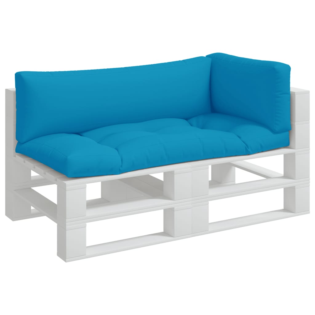 Almofadões para paletes 3 pcs tecido azul-claro