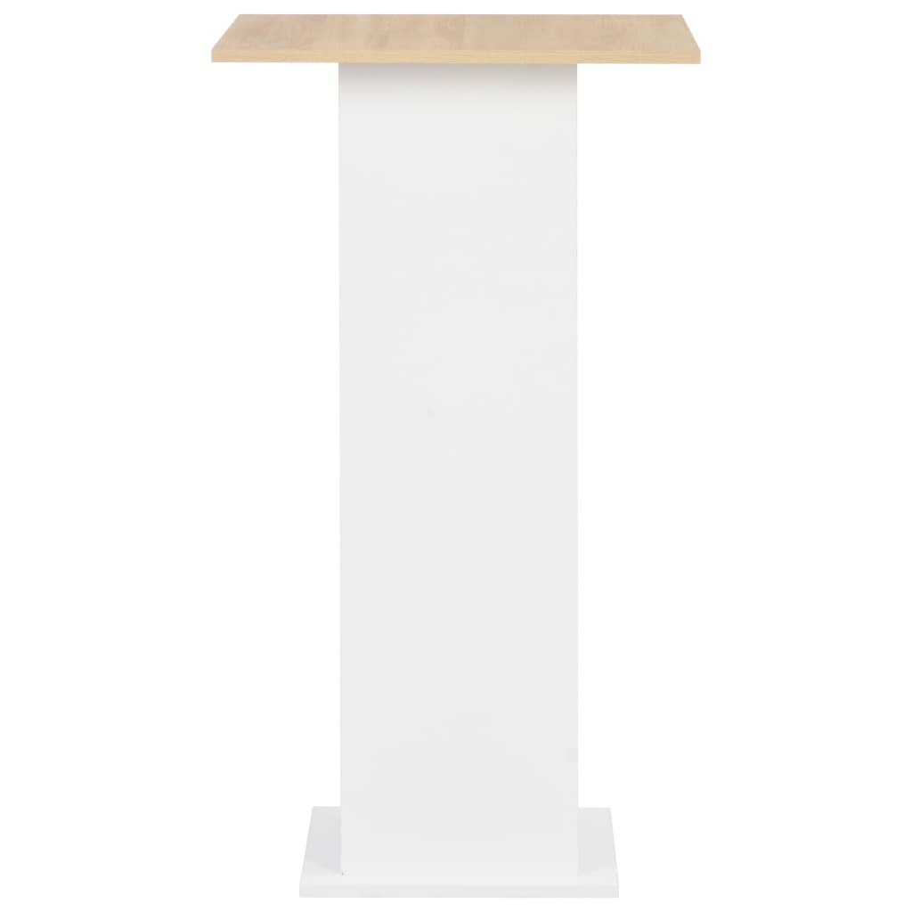 Mesa de bar 60x60x110 cm branco e carvalho sonoma
