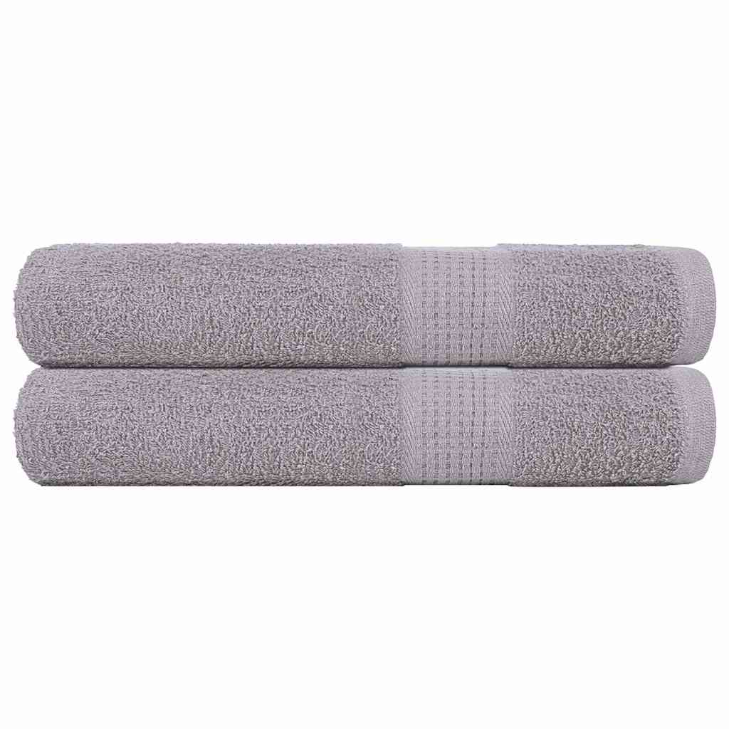 Toalhas de sauna frogn 2 pcs 80x200 cm 360 g/m² cinzento