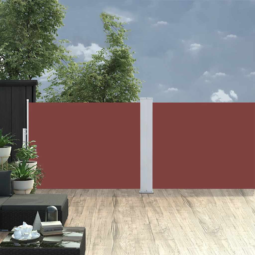 Toldo lateral retrátil 100x1000 cm castanho
