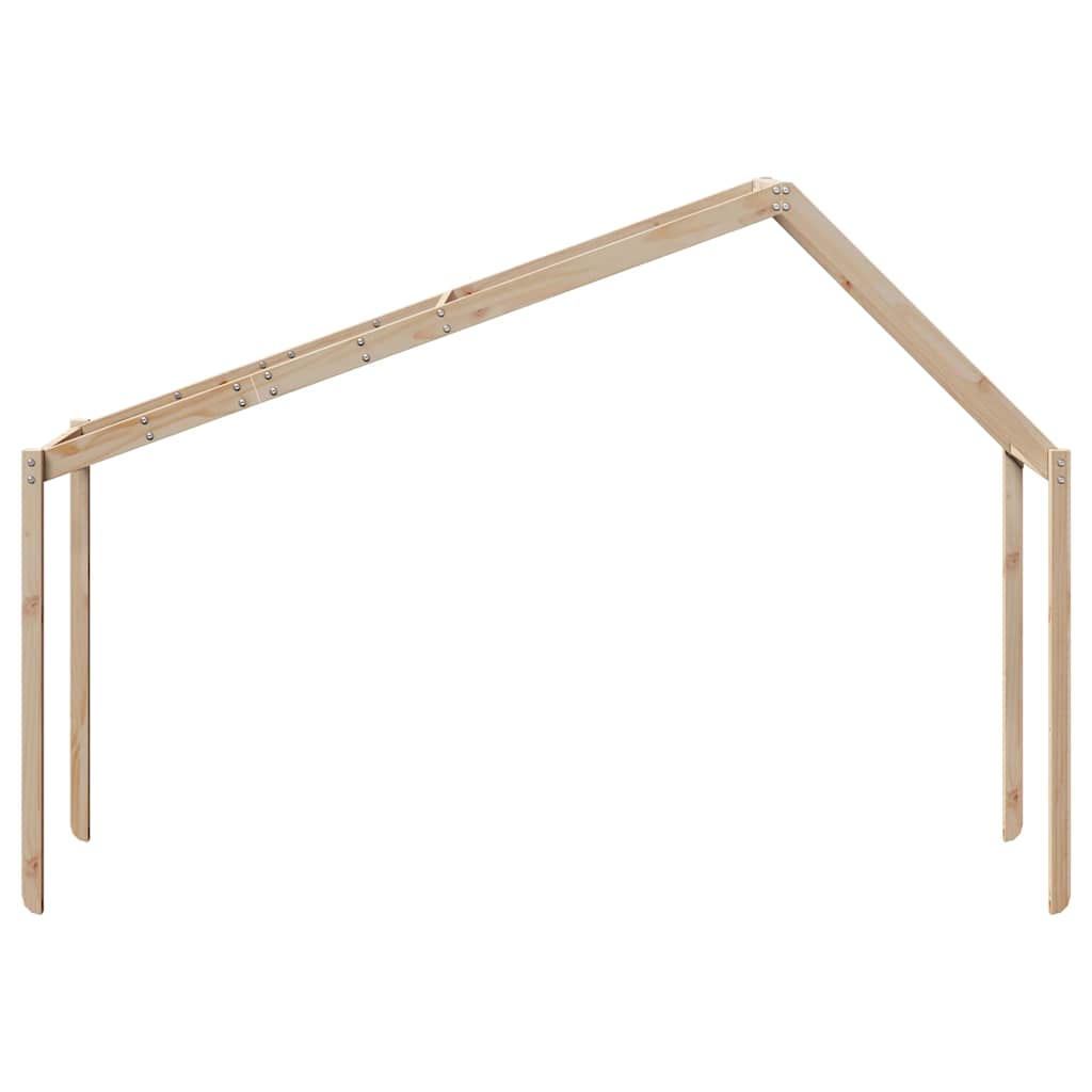 Telhado de cama infantil 203x80,5x142 cm madeira pinho maciça