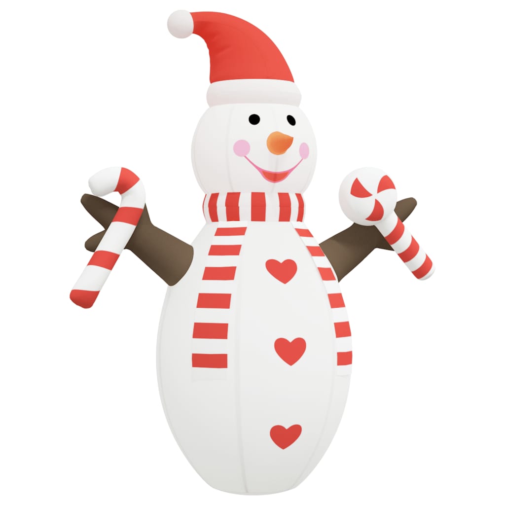 Boneco de neve insuflável com luzes LED 630 cm